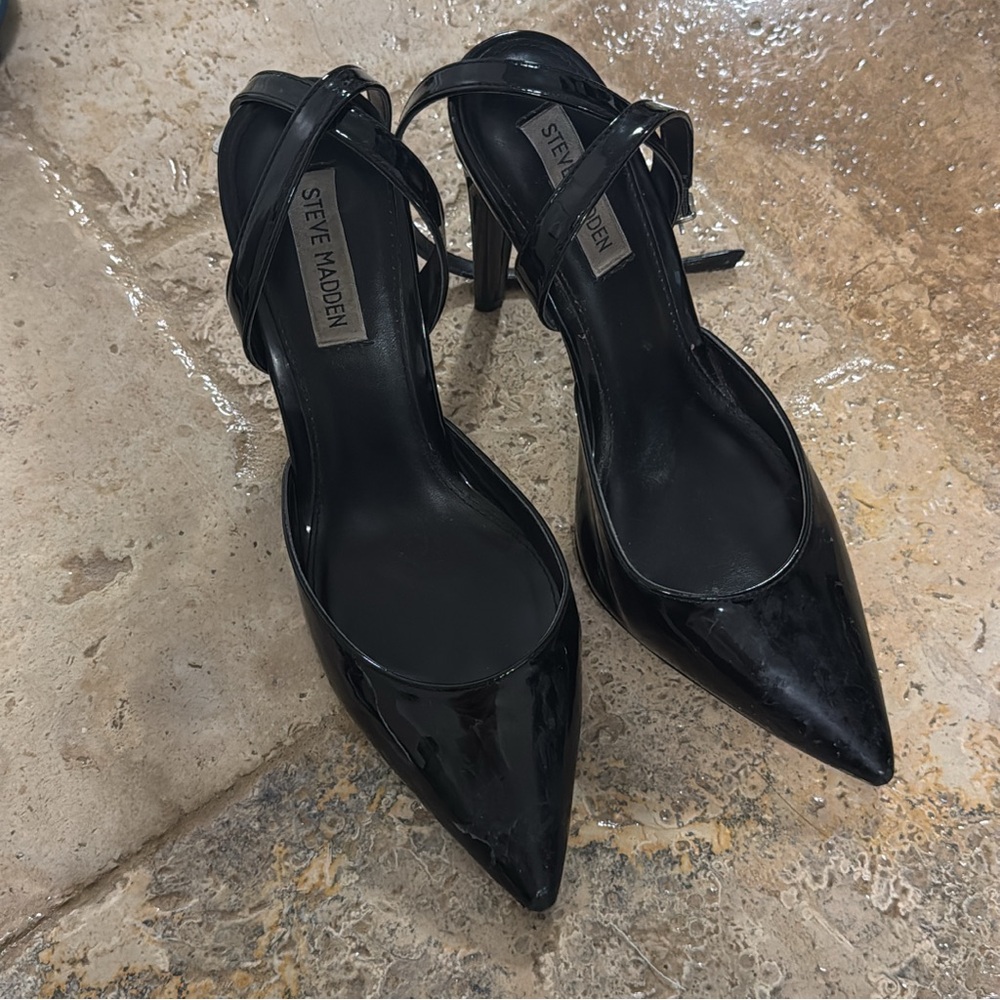 Steve Madden Glossy Black Women's Heels